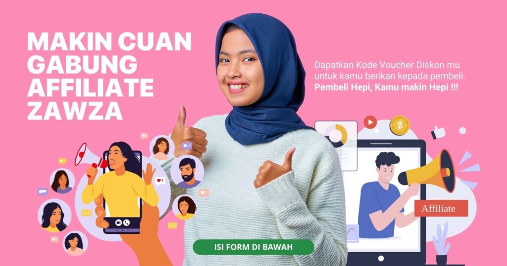 affiliate produk hijab zawza